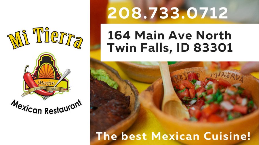 Mi Tierra Mexican Restaurant ad with phone and address